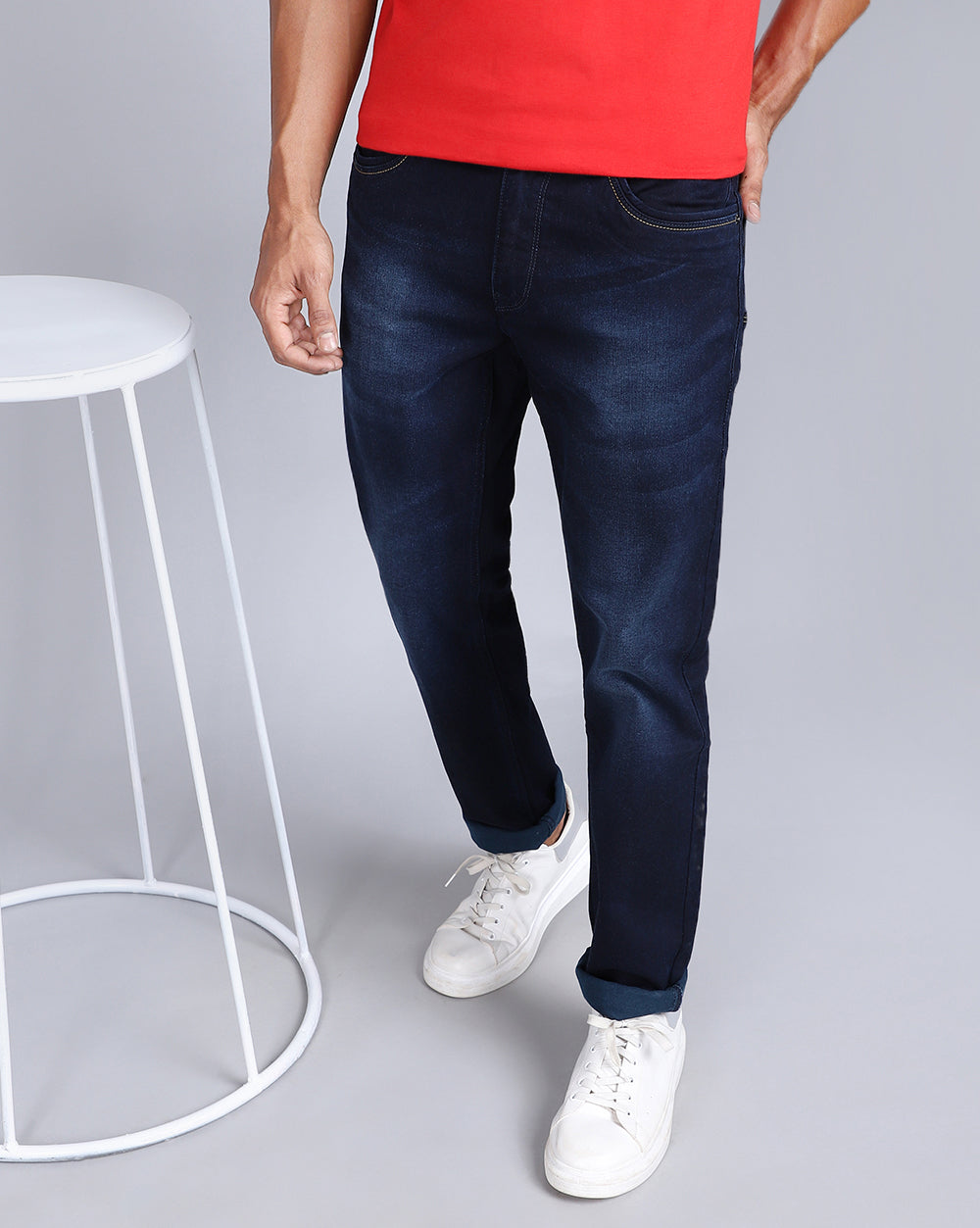Tailored Fit Jeans-Indigo