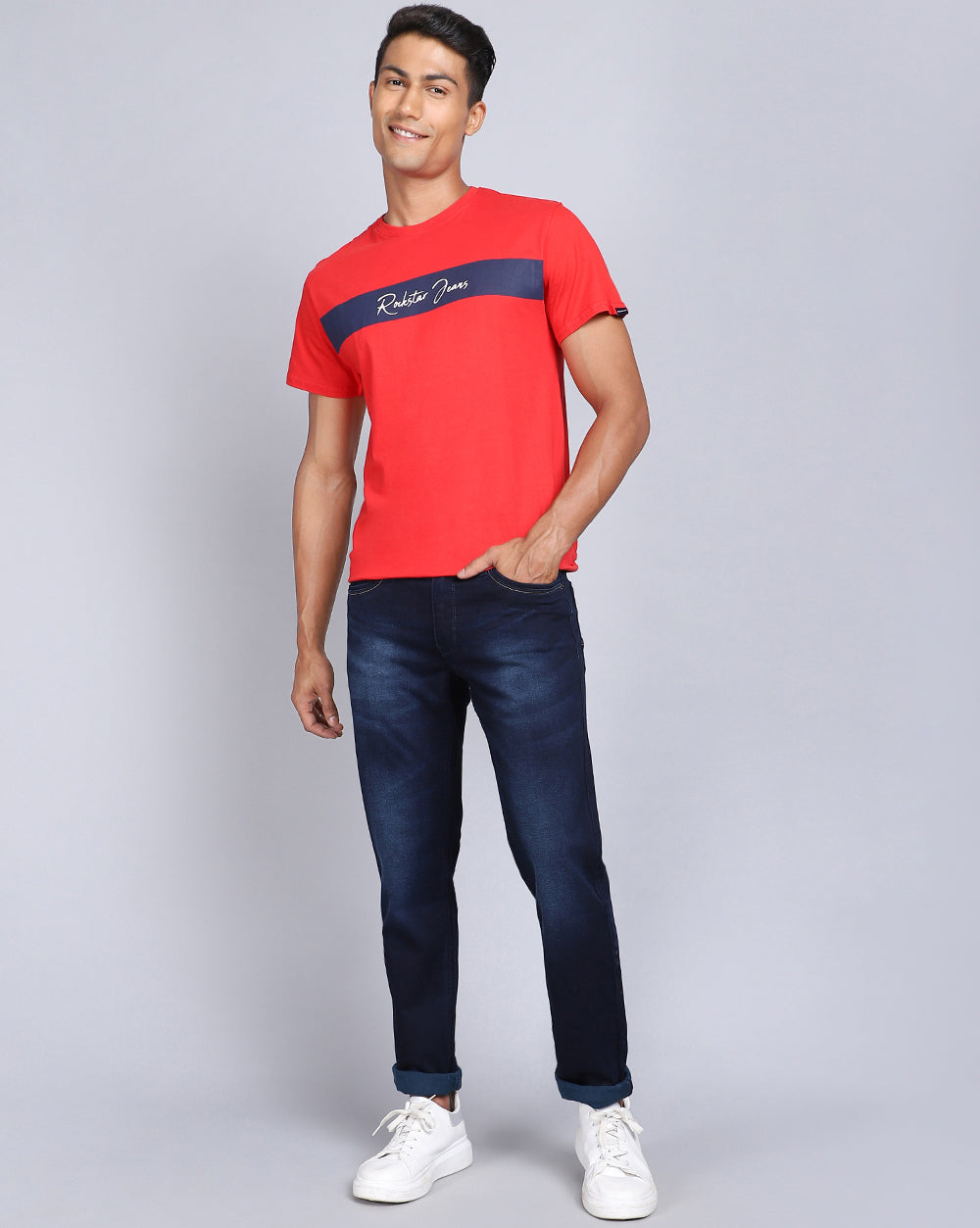 Tailored Fit Jeans-Indigo