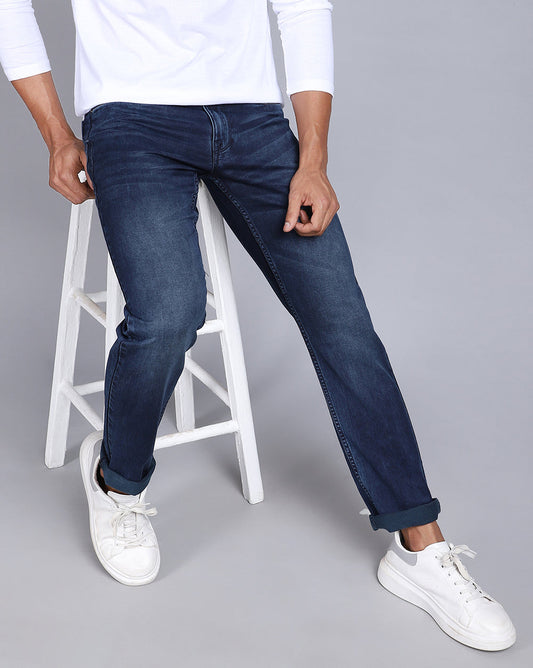 Tailored Fit Jeans-Dark Blue