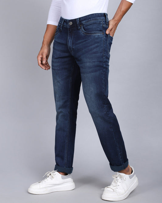 Tailored Fit Jeans-Dark Blue