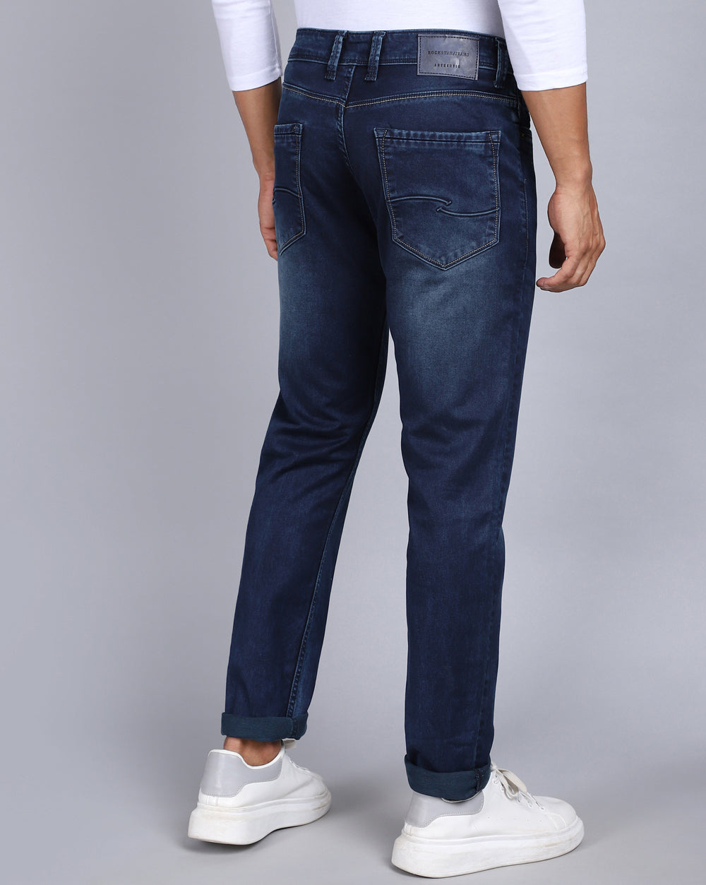Tailored Fit Jeans-Dark Blue