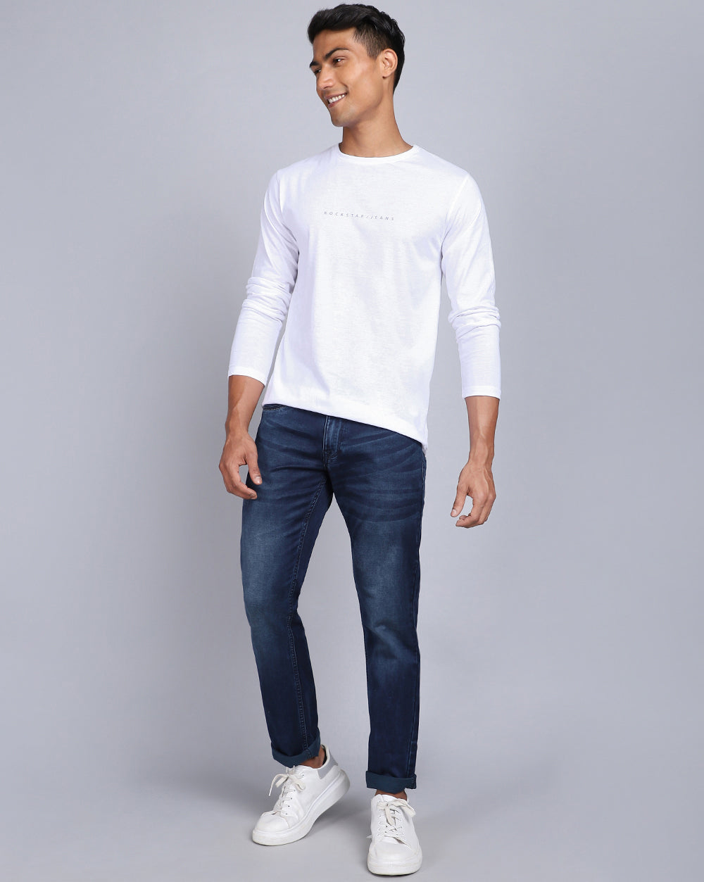 Tailored Fit Jeans-Dark Blue
