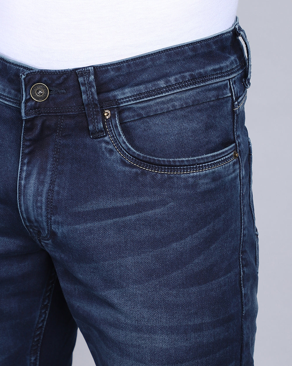 Tailored Fit Jeans-Dark Blue