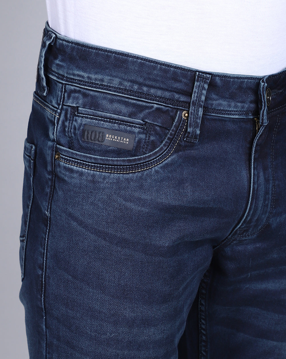 Tailored Fit Jeans-Dark Blue