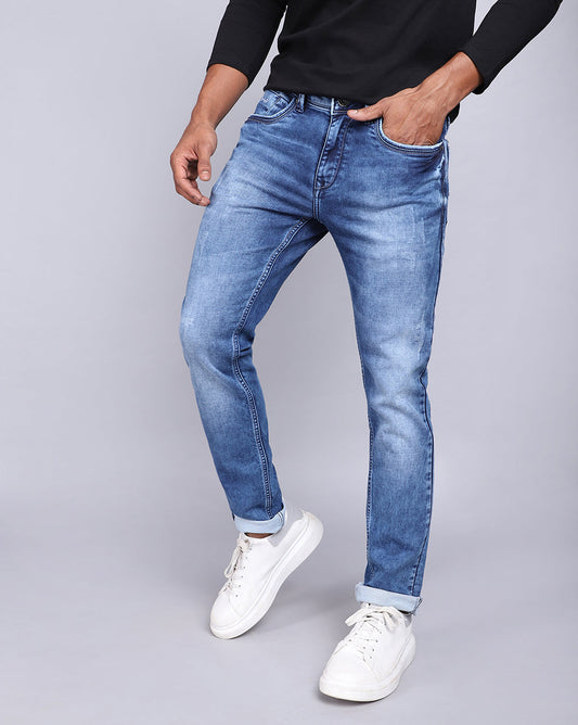 Slim Fit Jeans-Faded Light Blue