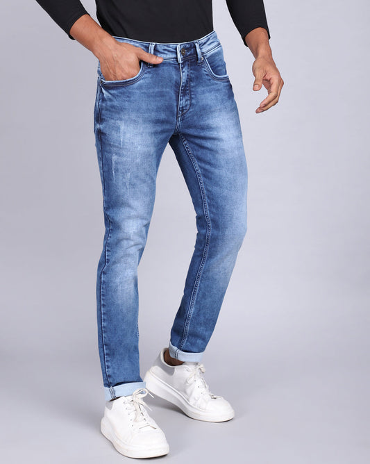 Slim Fit Jeans-Faded Light Blue