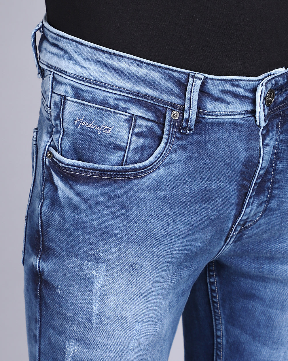 Slim Fit Jeans-Faded Light Blue
