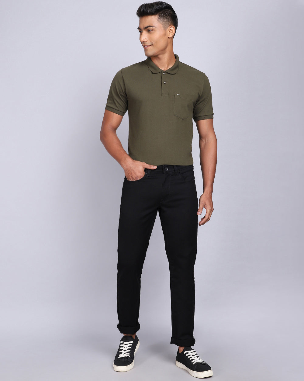 Tailored Fit Jeans-Black