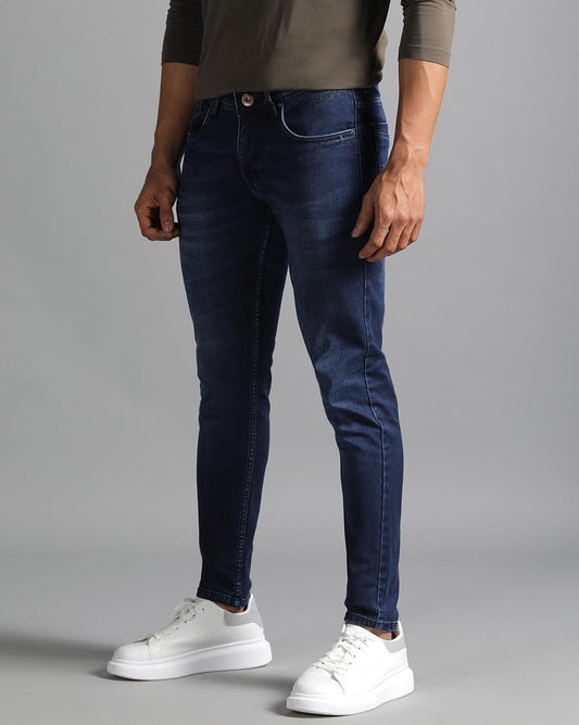 Ankle Fit Jeans-Navy