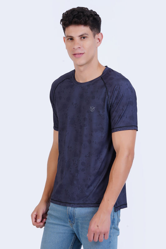 Active Print Crew Neck Printed Tee