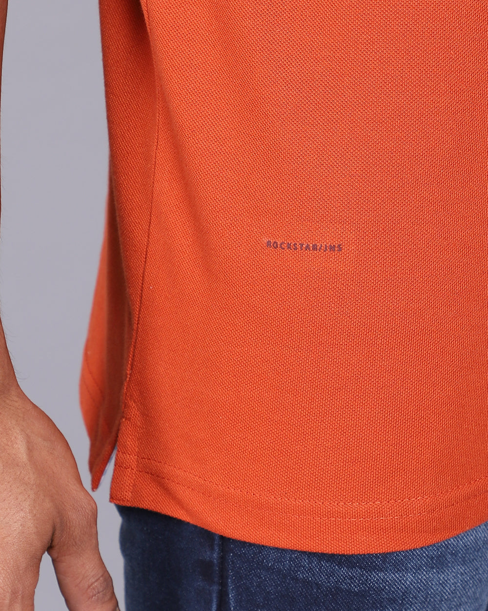 Regular Fit 2 Button Polo T-Shirt-Rust