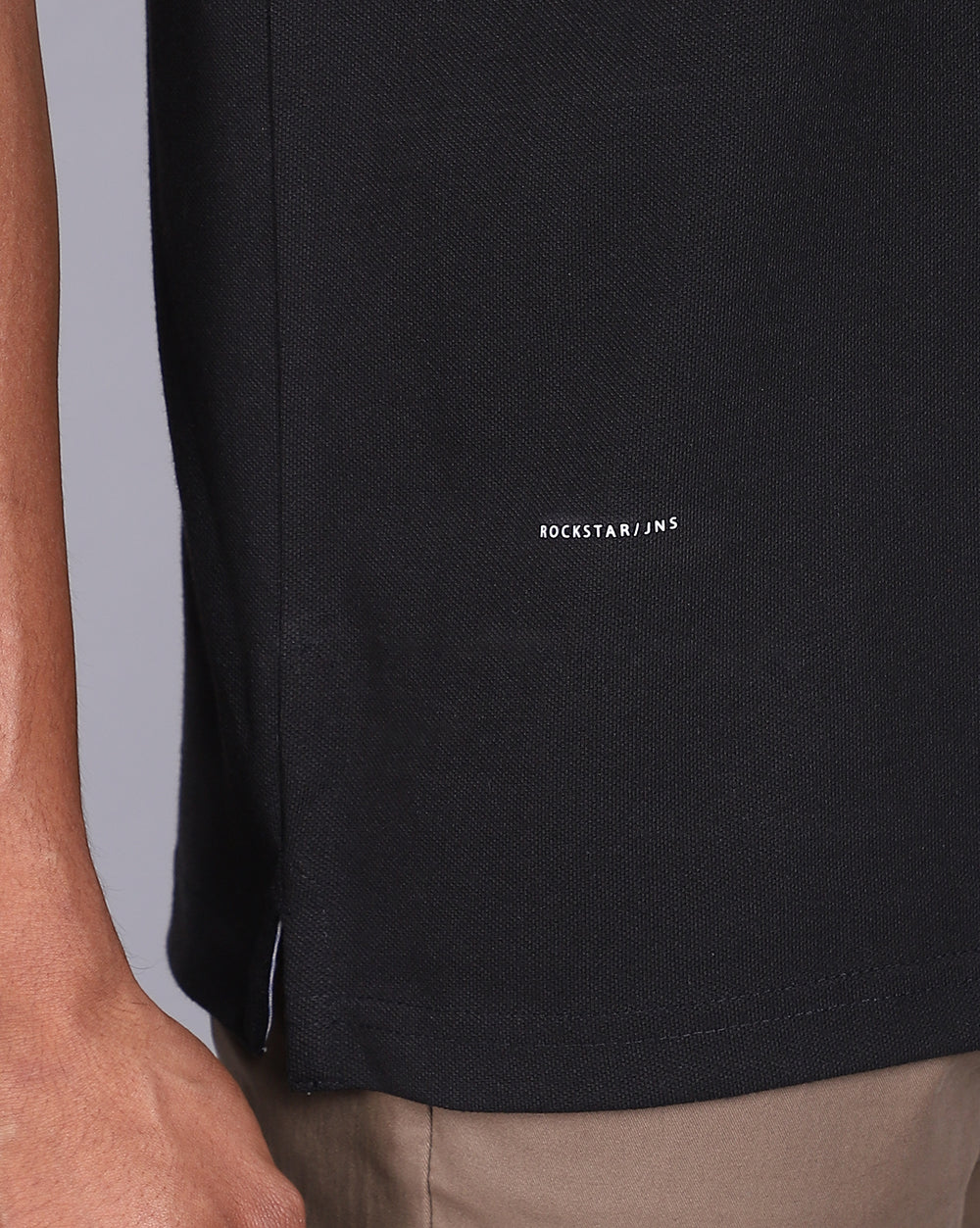 Regular Fit 2 Button Polo T-Shirt-Black