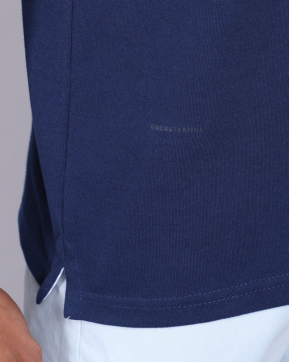Regular Fit 2 Button Polo T-Shirt-Cobalt Blue