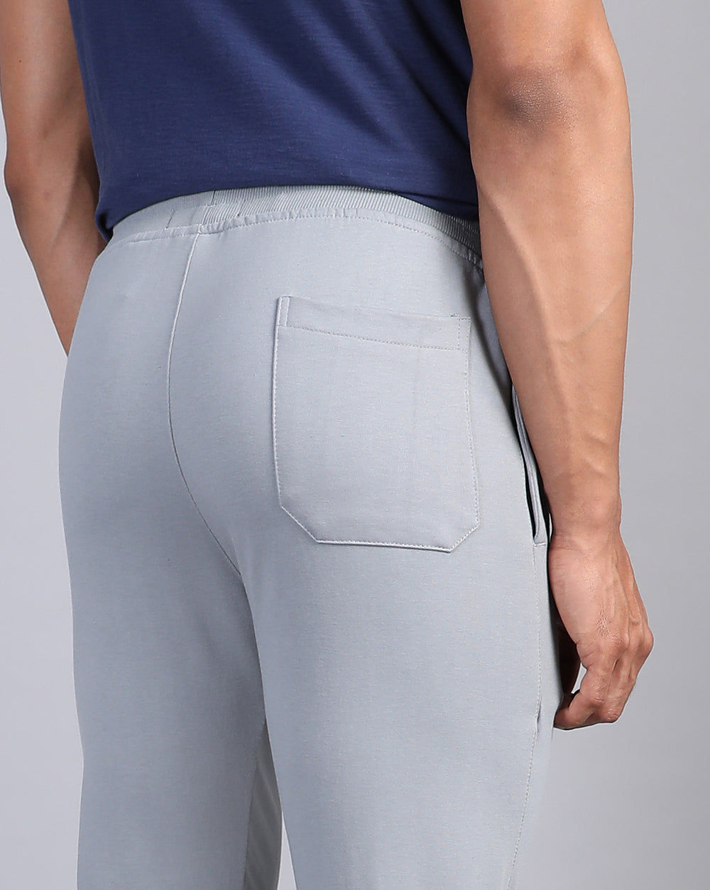 Lt Grey Solid Active Pant