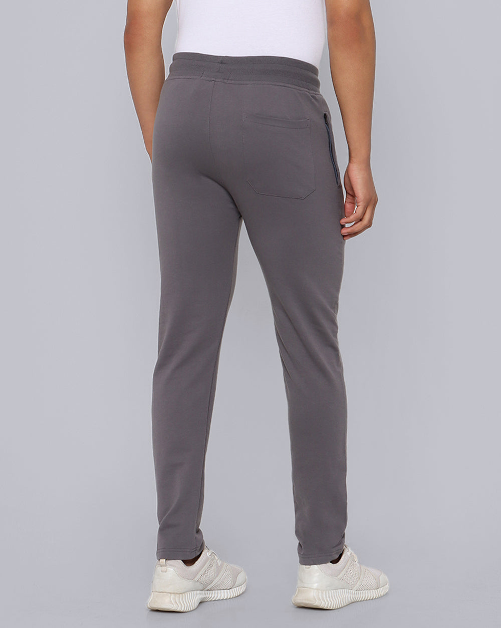 Grey Solid Active Pant