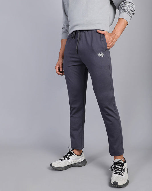 Dark Grey Solid Active Pant
