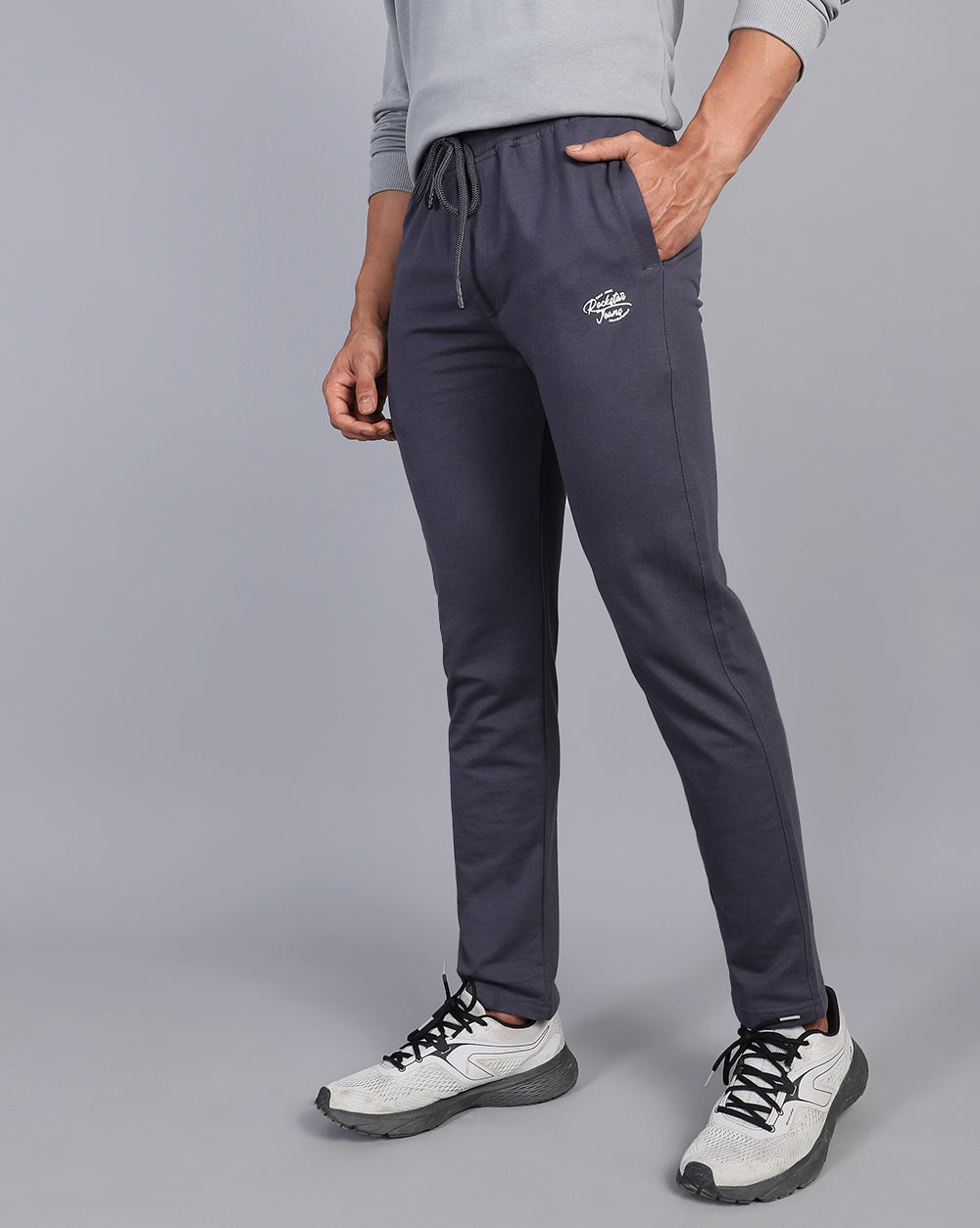 Dark Grey Solid Active Pant