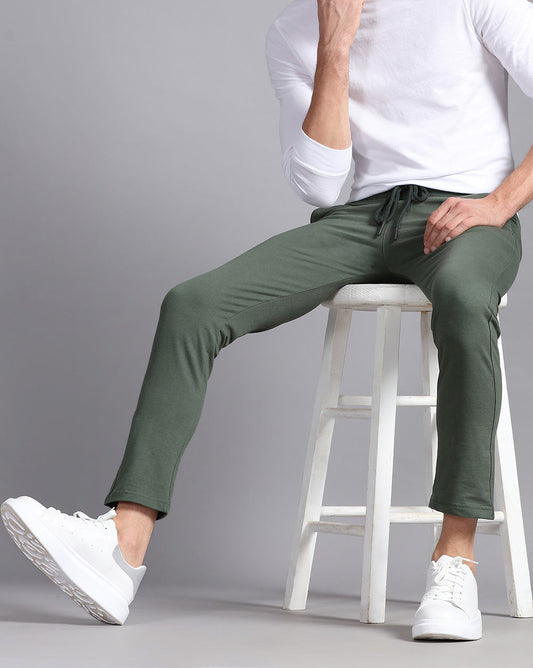 Olive Solid Active Pant