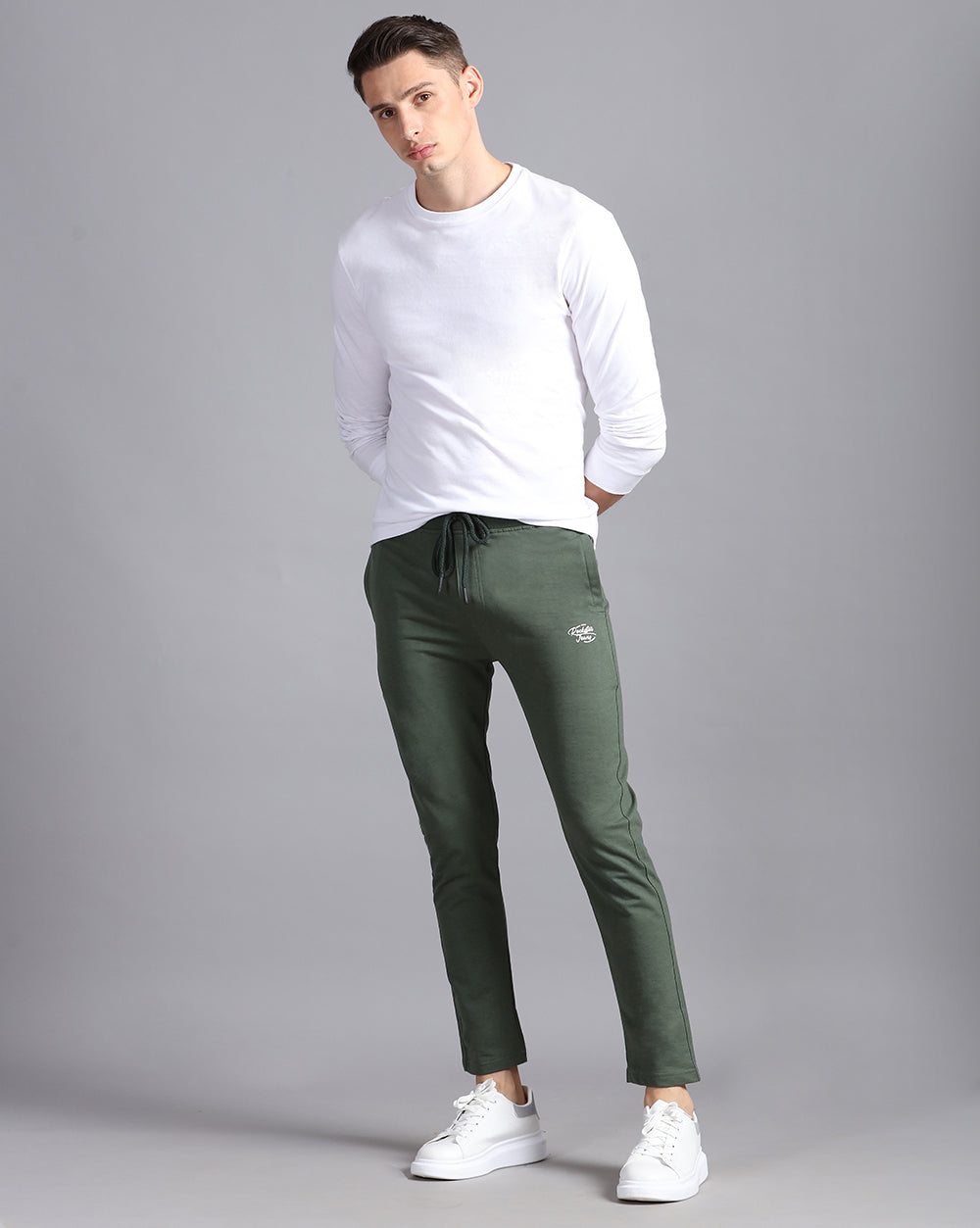 Olive Solid Active Pant