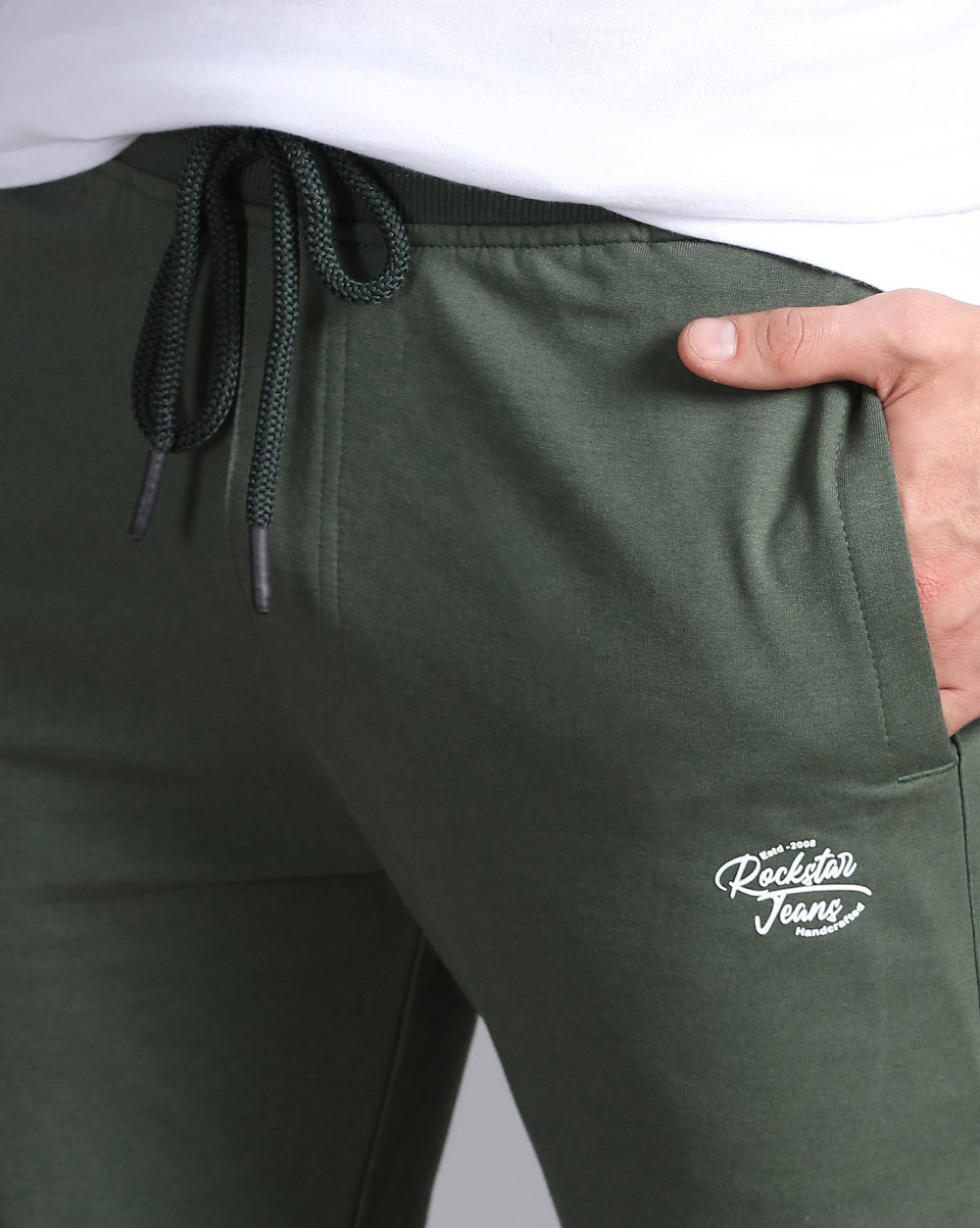 Olive Solid Active Pant