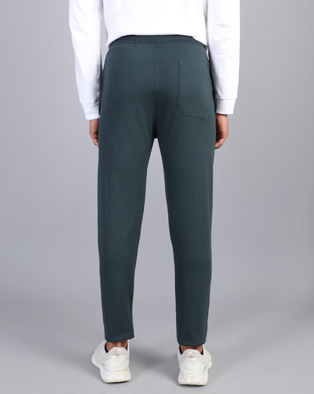 Bottle Green Solid Active Pant