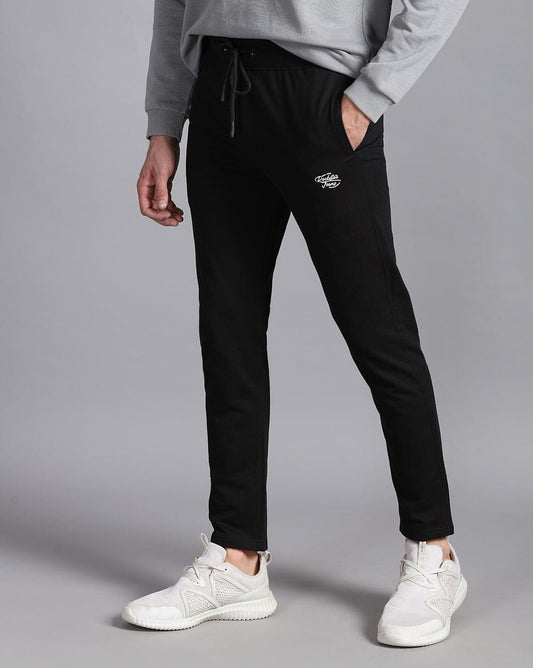 Black Solid Active Pant