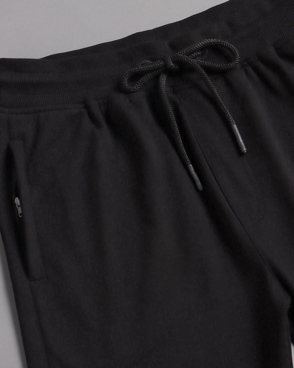 Black Solid Active Pant