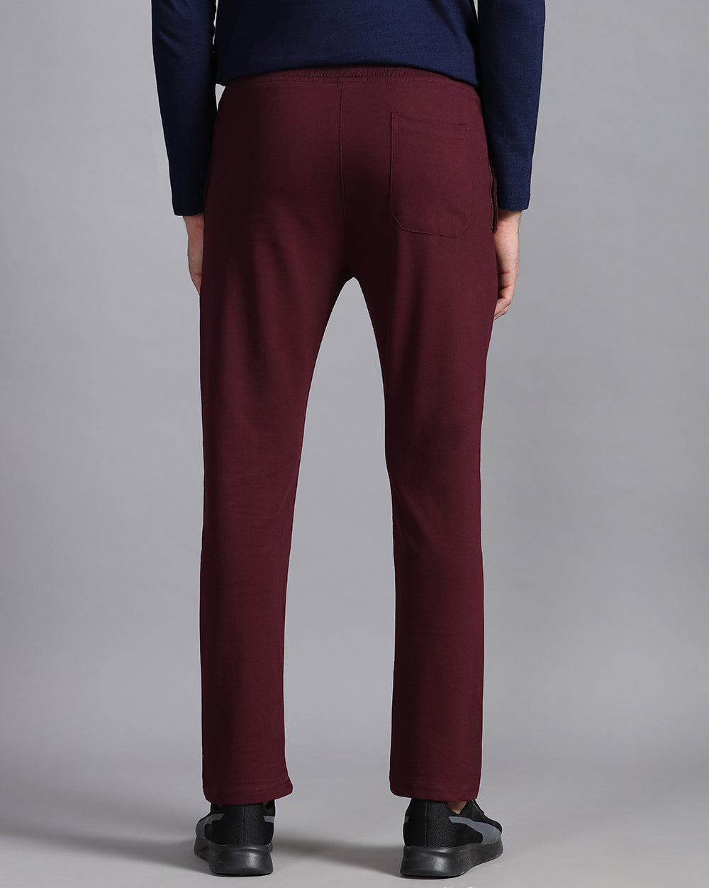 Maroon Solid Active Pant
