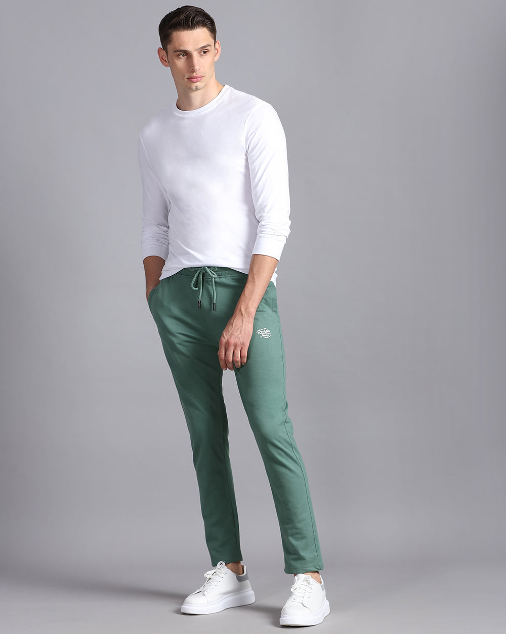 Green Solid Active Pant