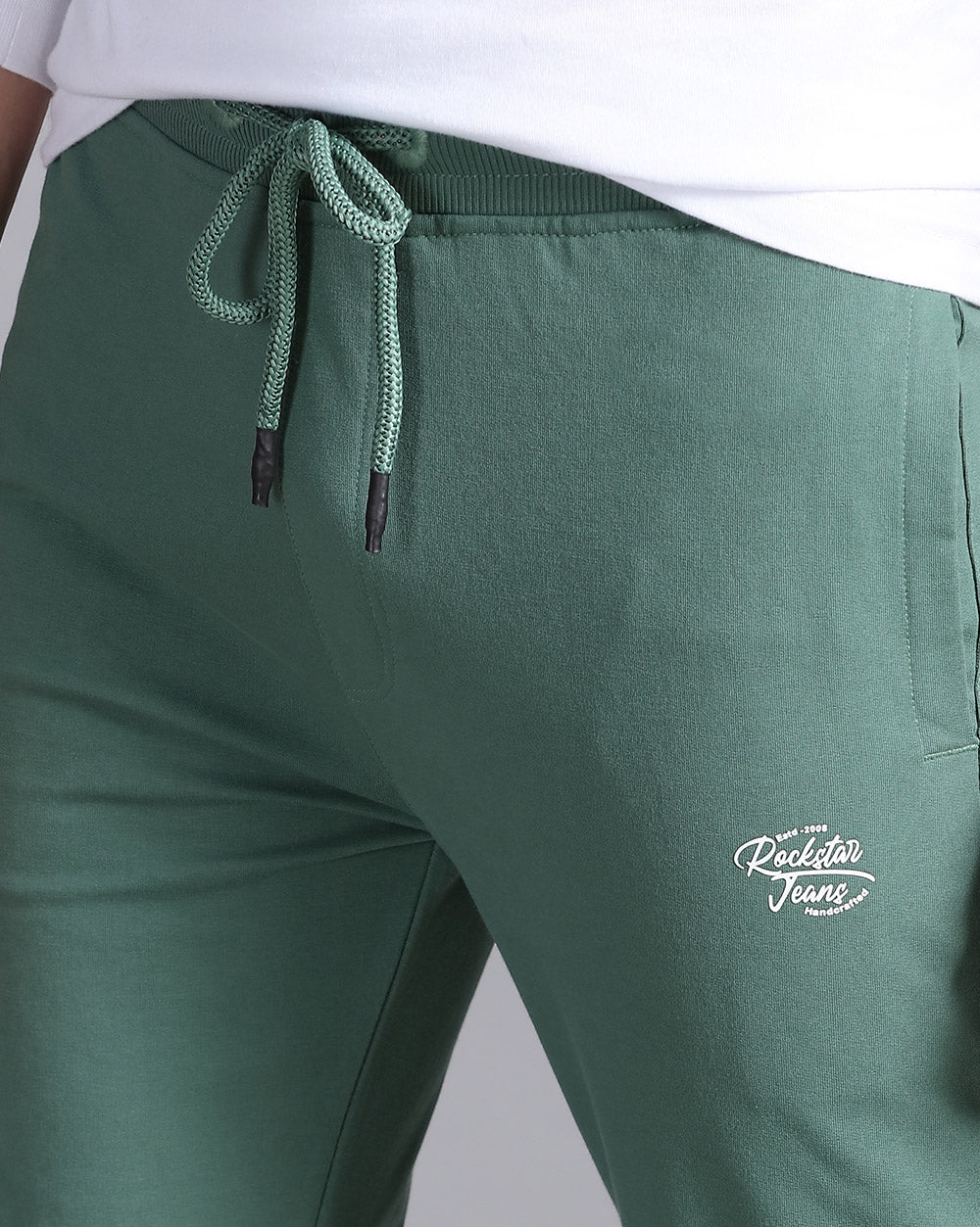 Green Solid Active Pant