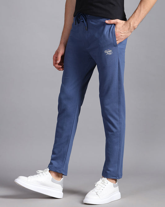 Blue Solid Active Pant