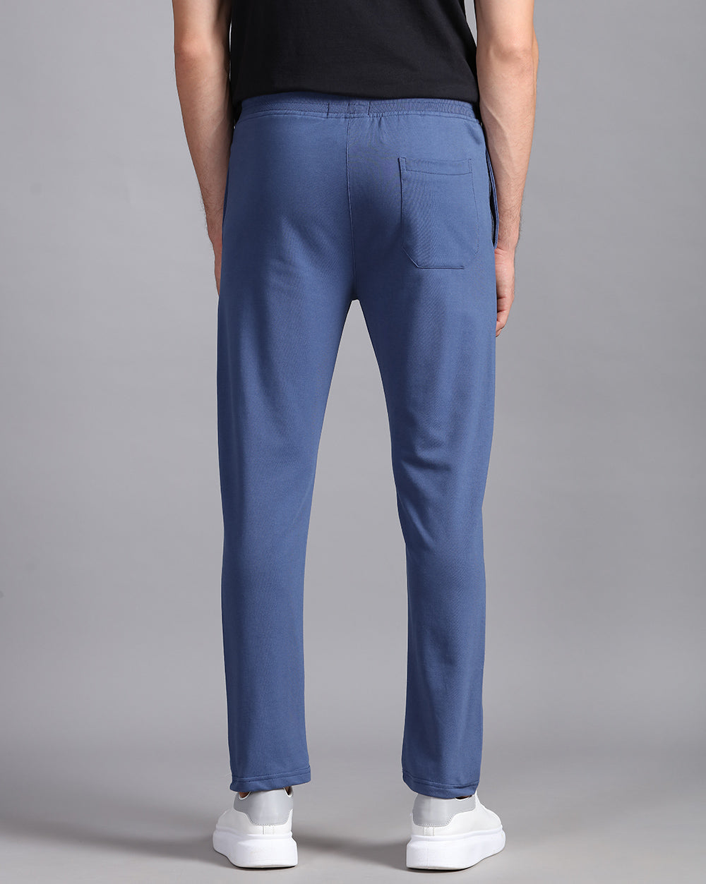Blue Solid Active Pant