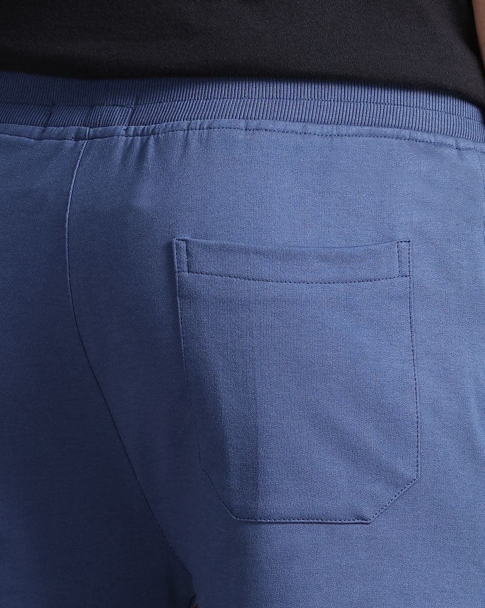 Blue Solid Active Pant