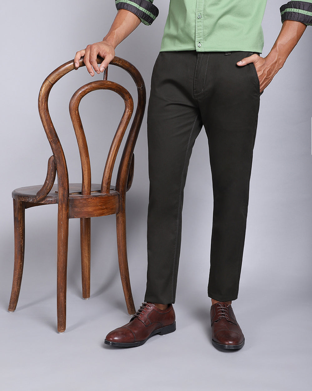 Slim Fit Trouser-Olive