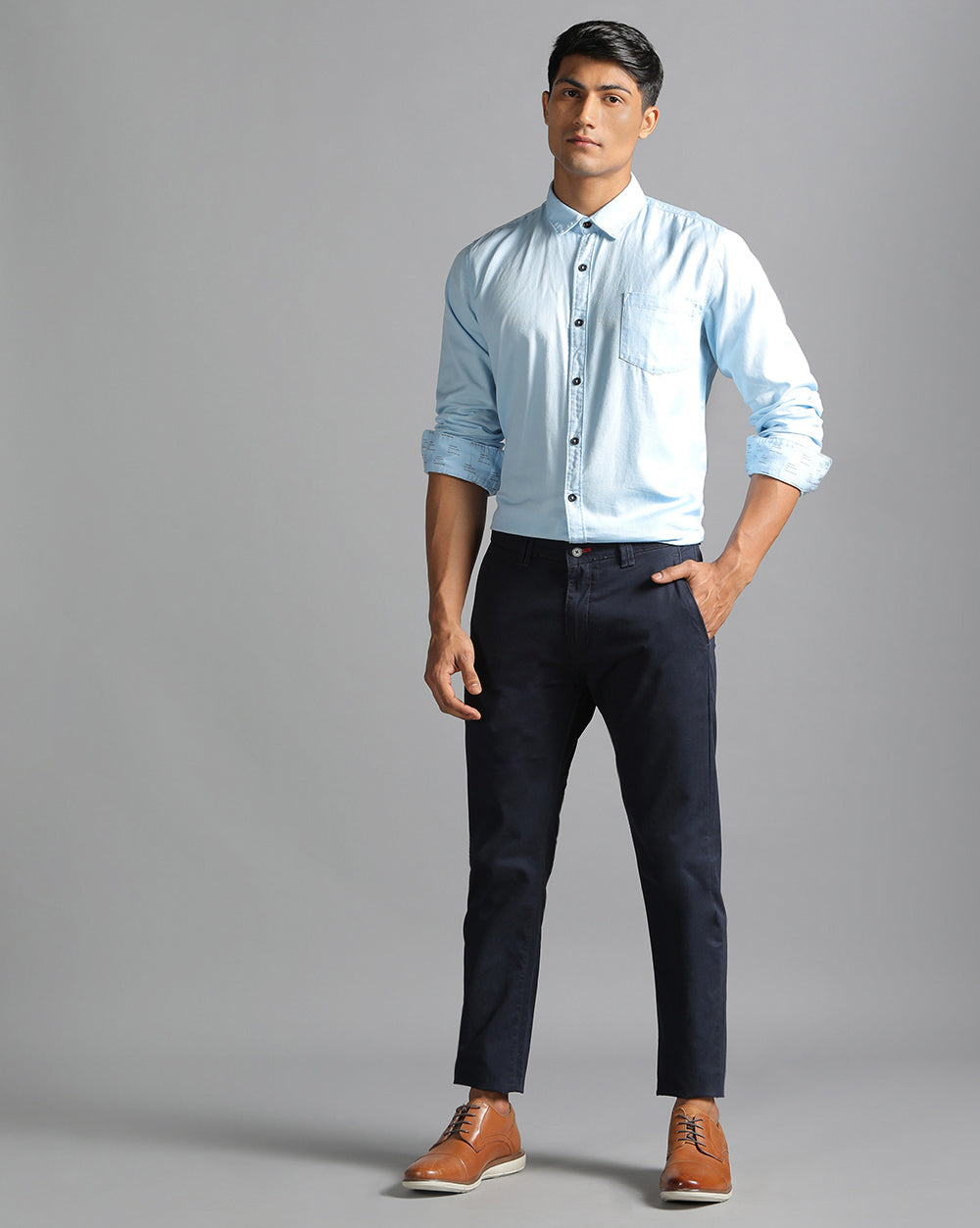 Gap Twill  Slim Fit Trouser-Navy