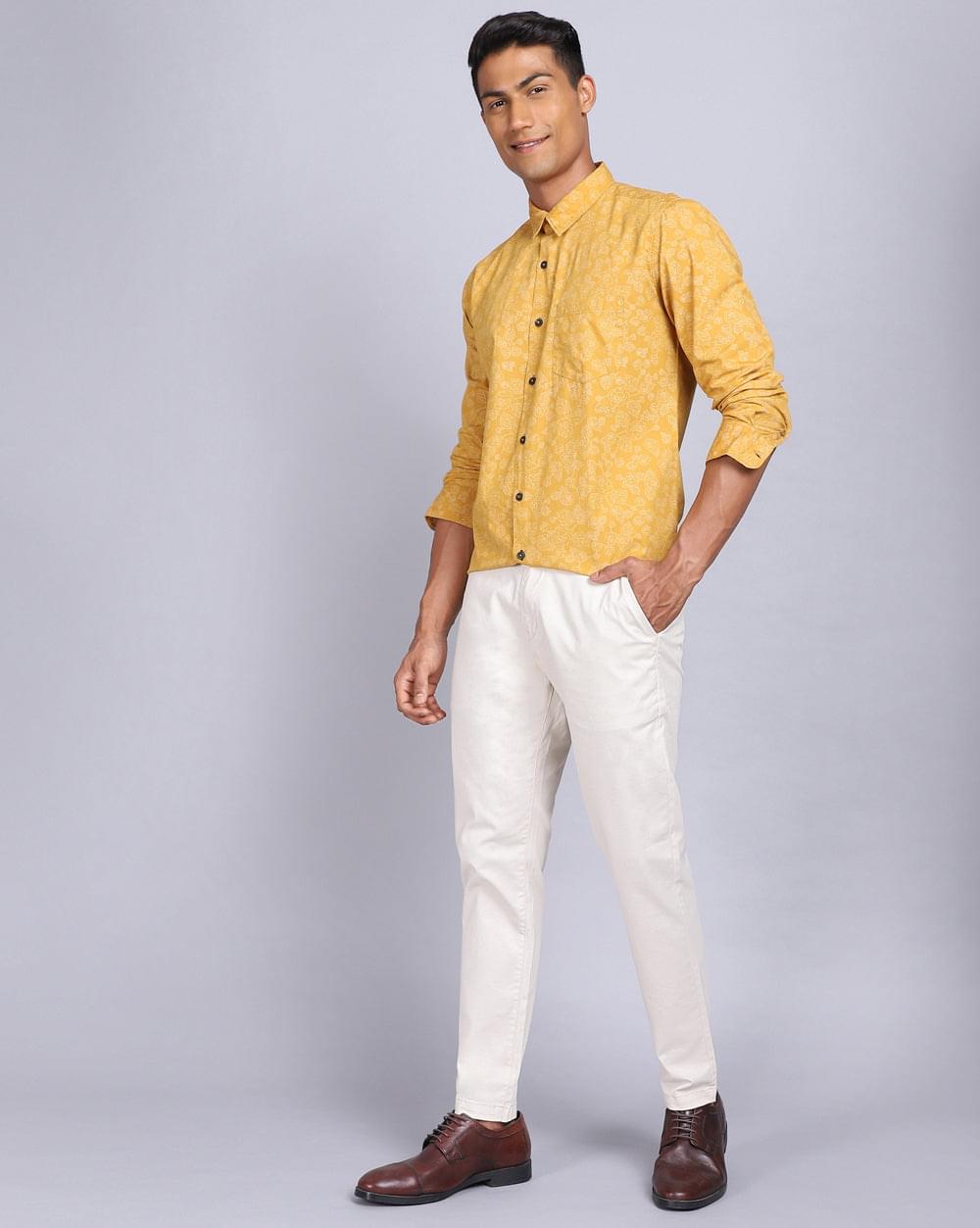 Ankle Fit Trouser-Cream