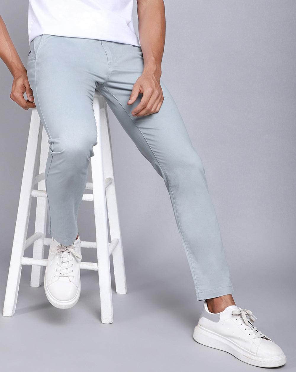 Ankle Fit Trouser-Grey