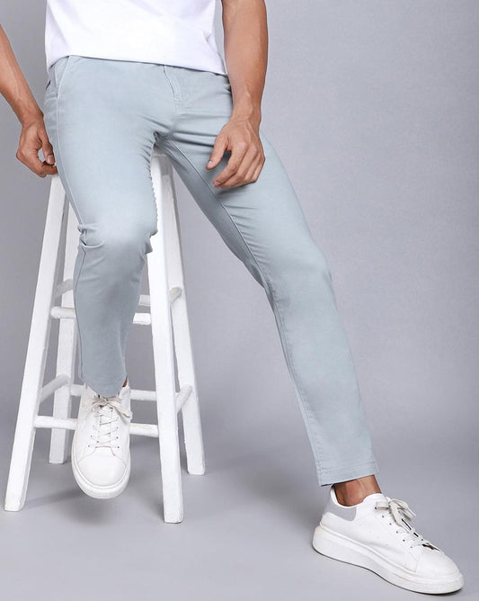 Ankle Fit Trouser-Grey