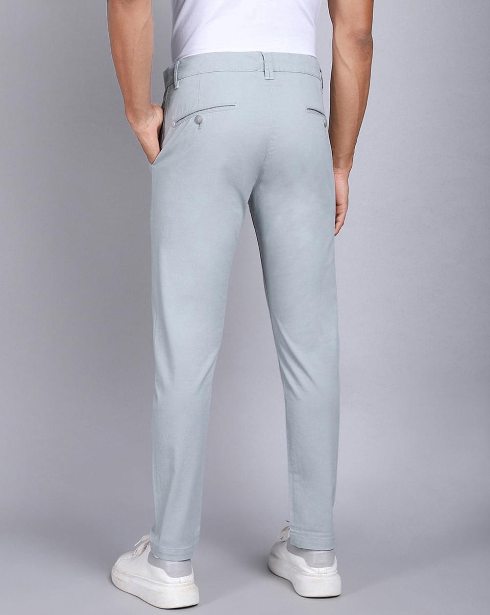 Ankle Fit Trouser-Grey