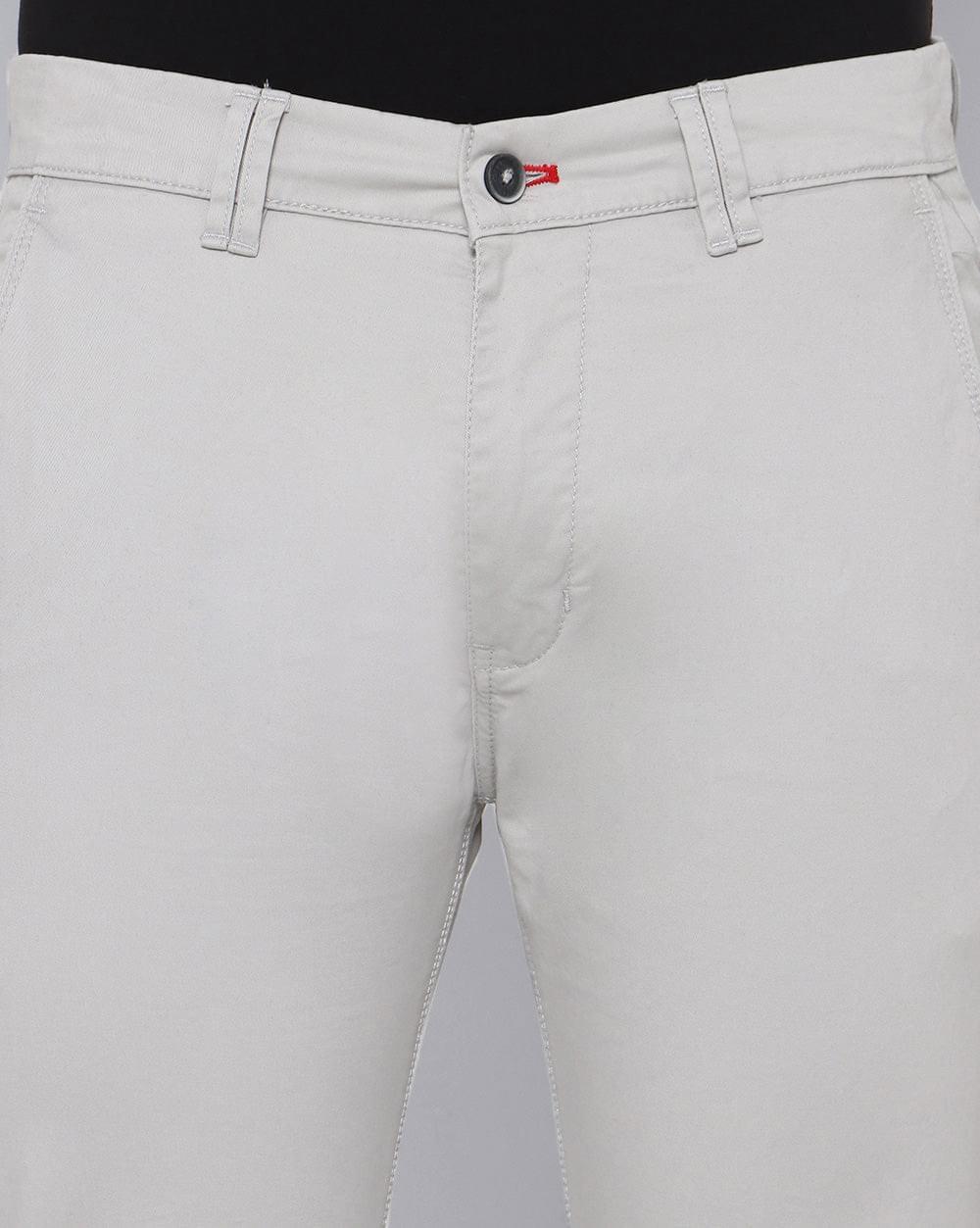 Ankle Fit Trouser- Light Grey