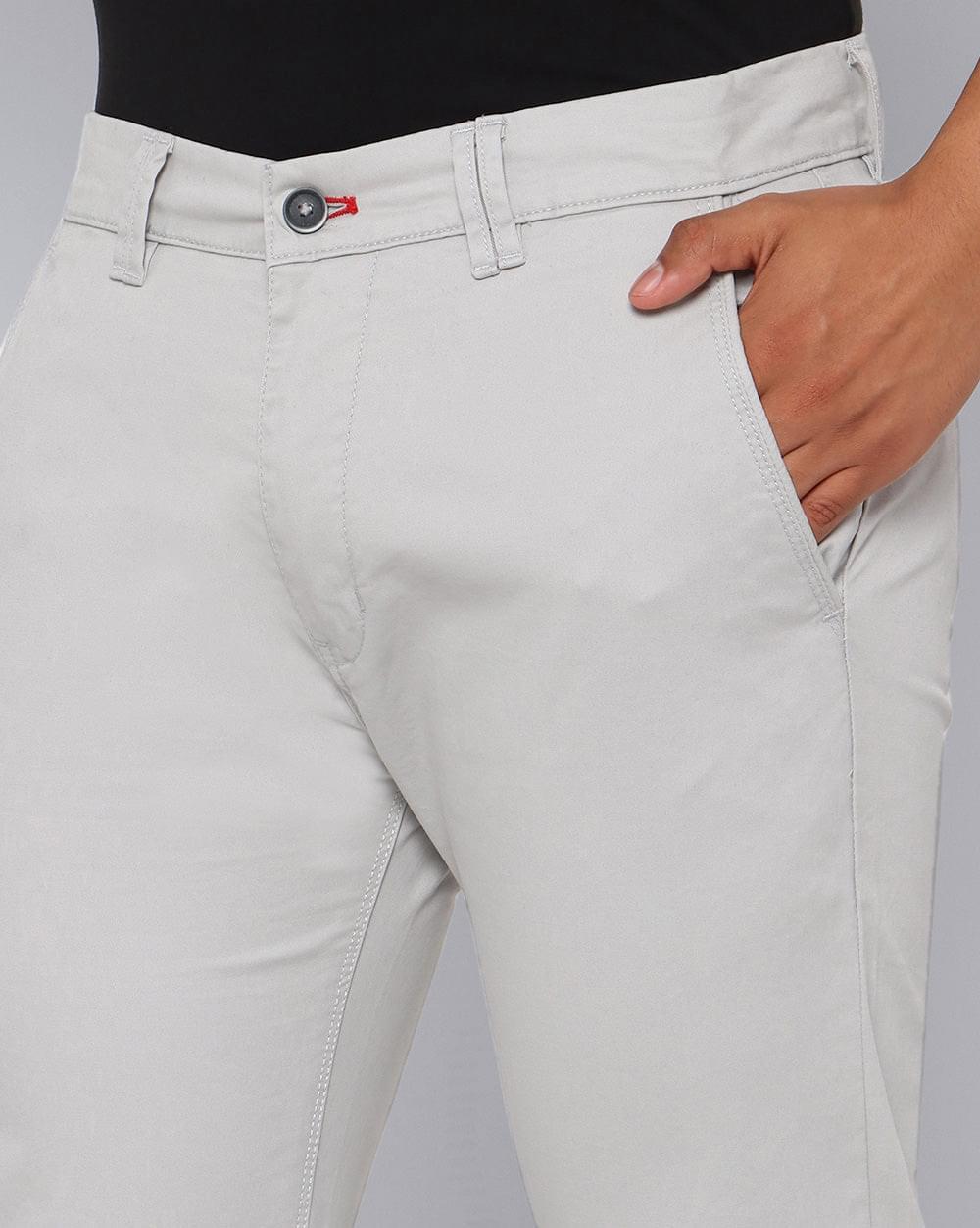 Ankle Fit Trouser- Light Grey