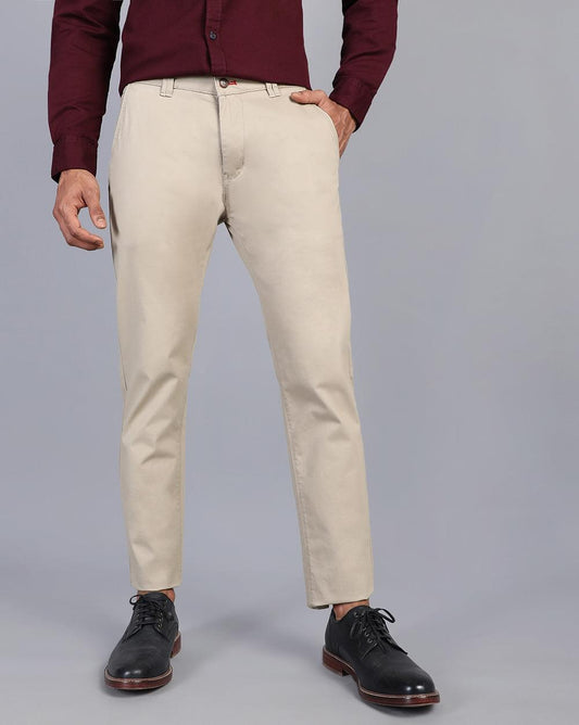 Ankle Fit Trouser-Light Khaki