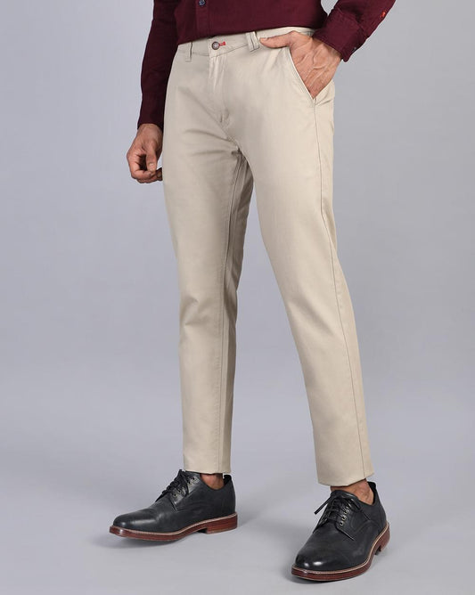 Ankle Fit Trouser-Light Khaki