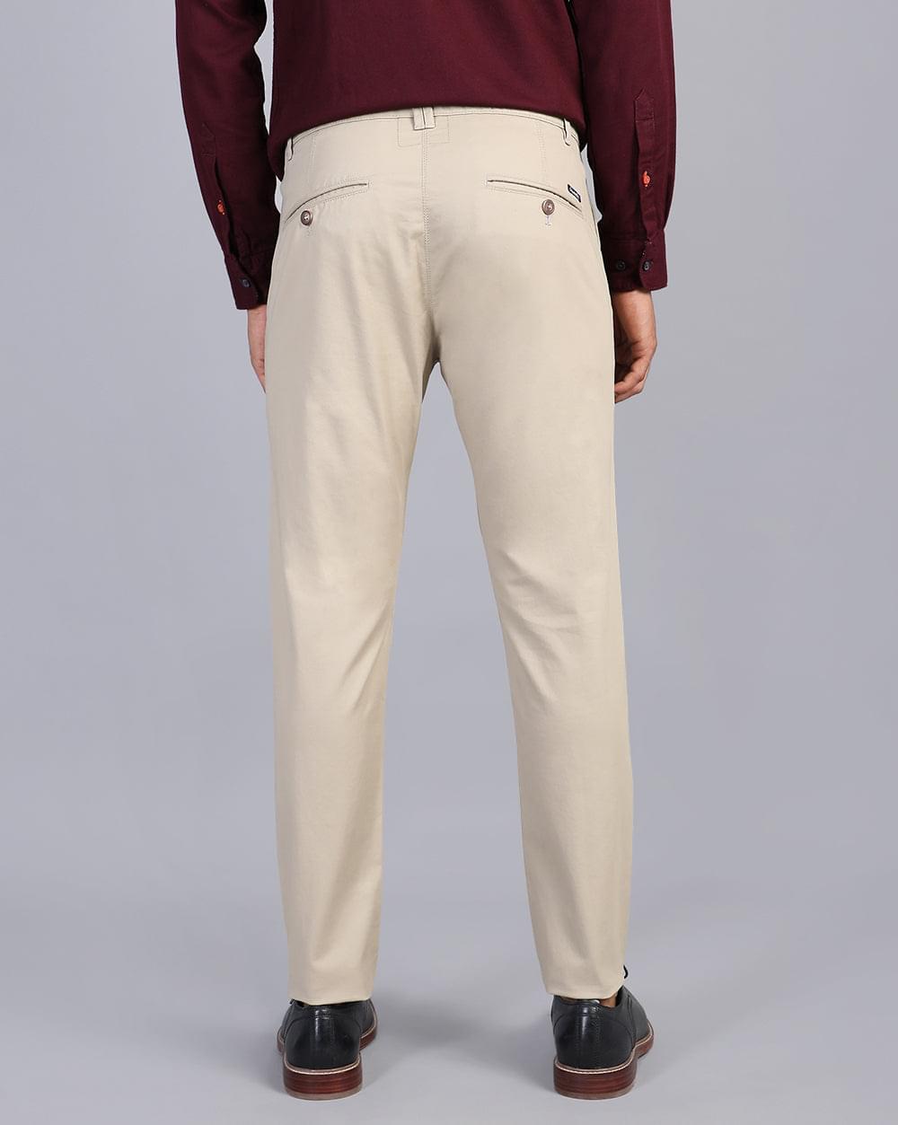 Ankle Fit Trouser-Light Khaki