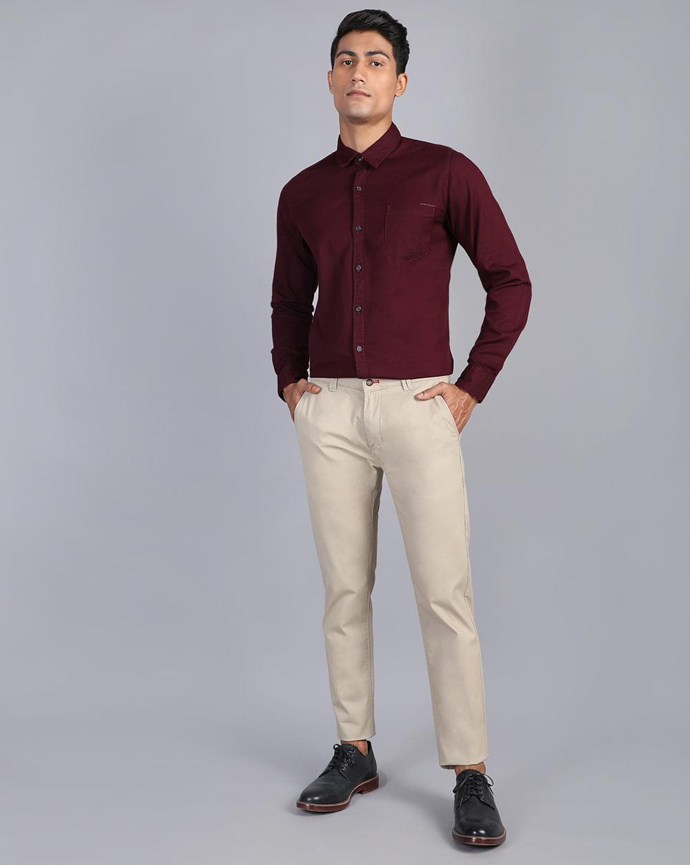 Ankle Fit Trouser-Light Khaki