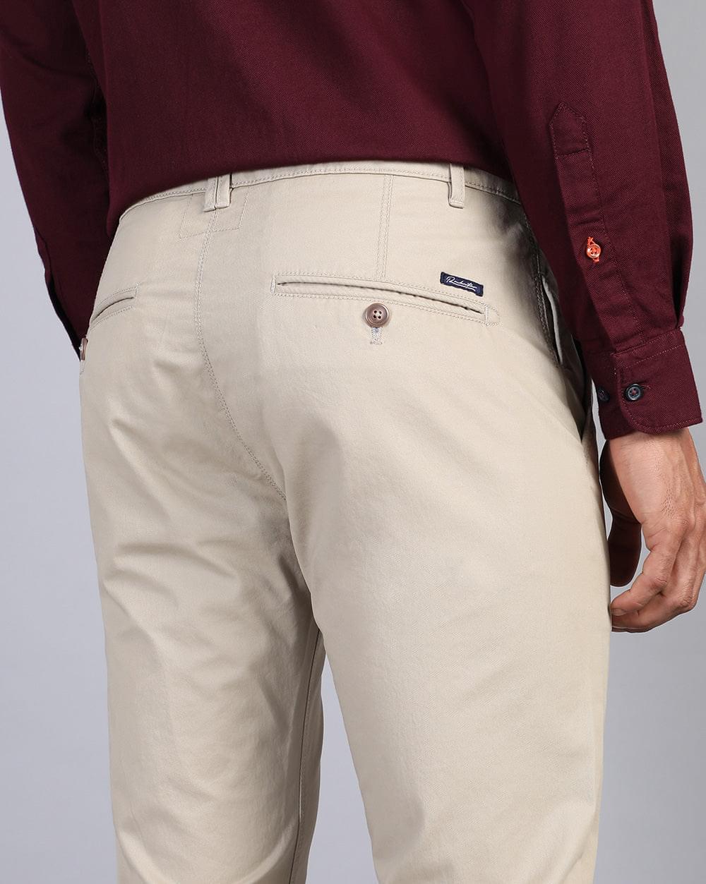 Ankle Fit Trouser-Light Khaki