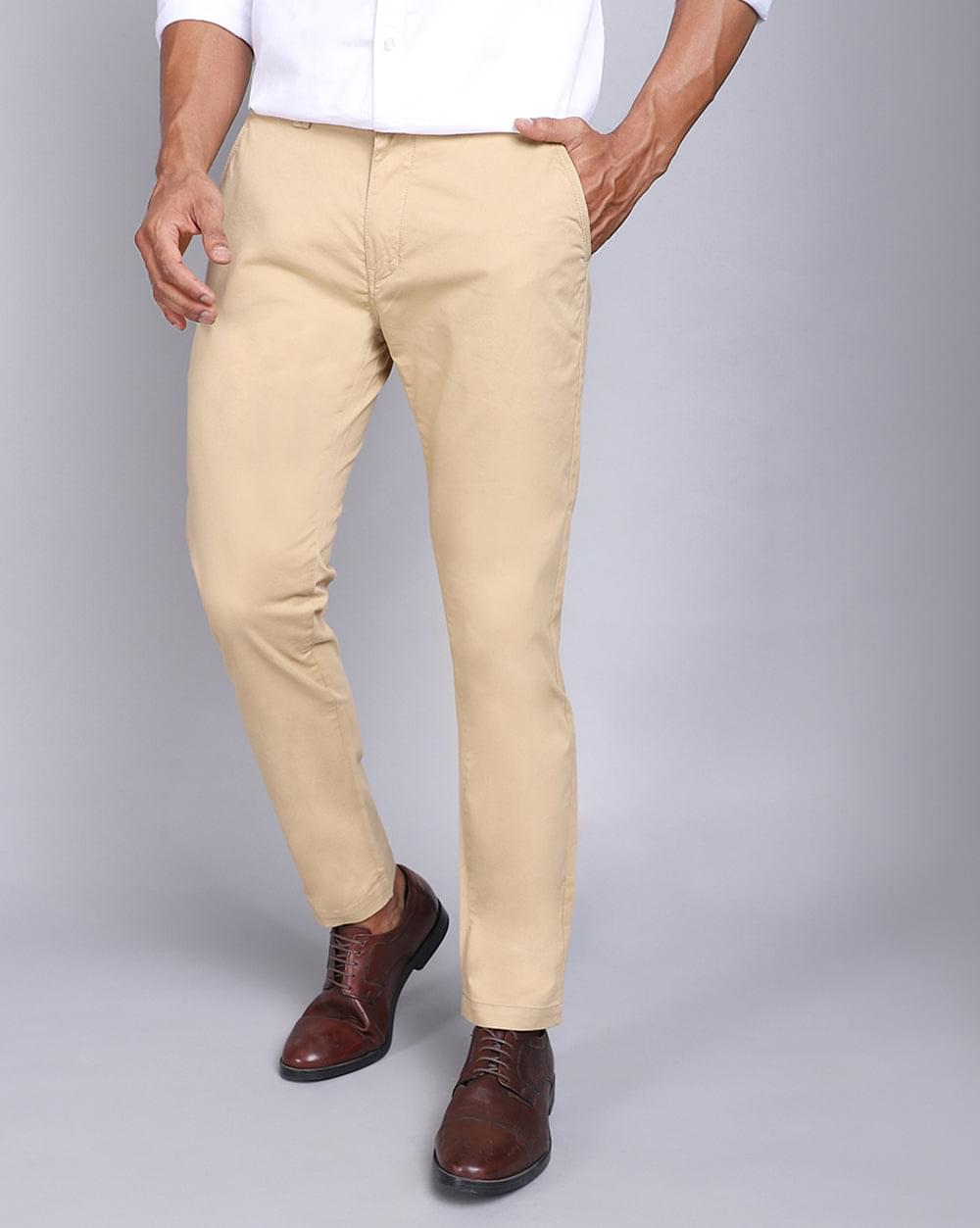 Ankle Fit Trouser-Khaki