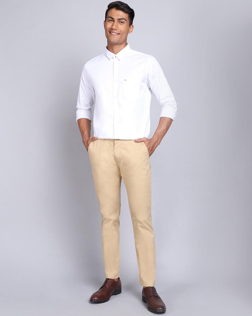 Ankle Fit Trouser-Khaki
