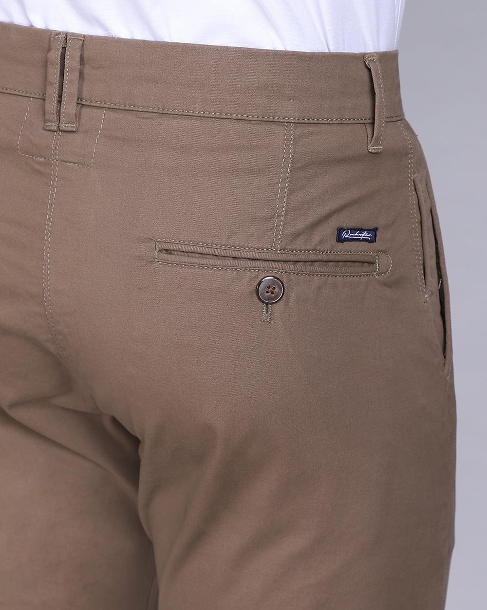 Ankle Fit Trouser-Brown