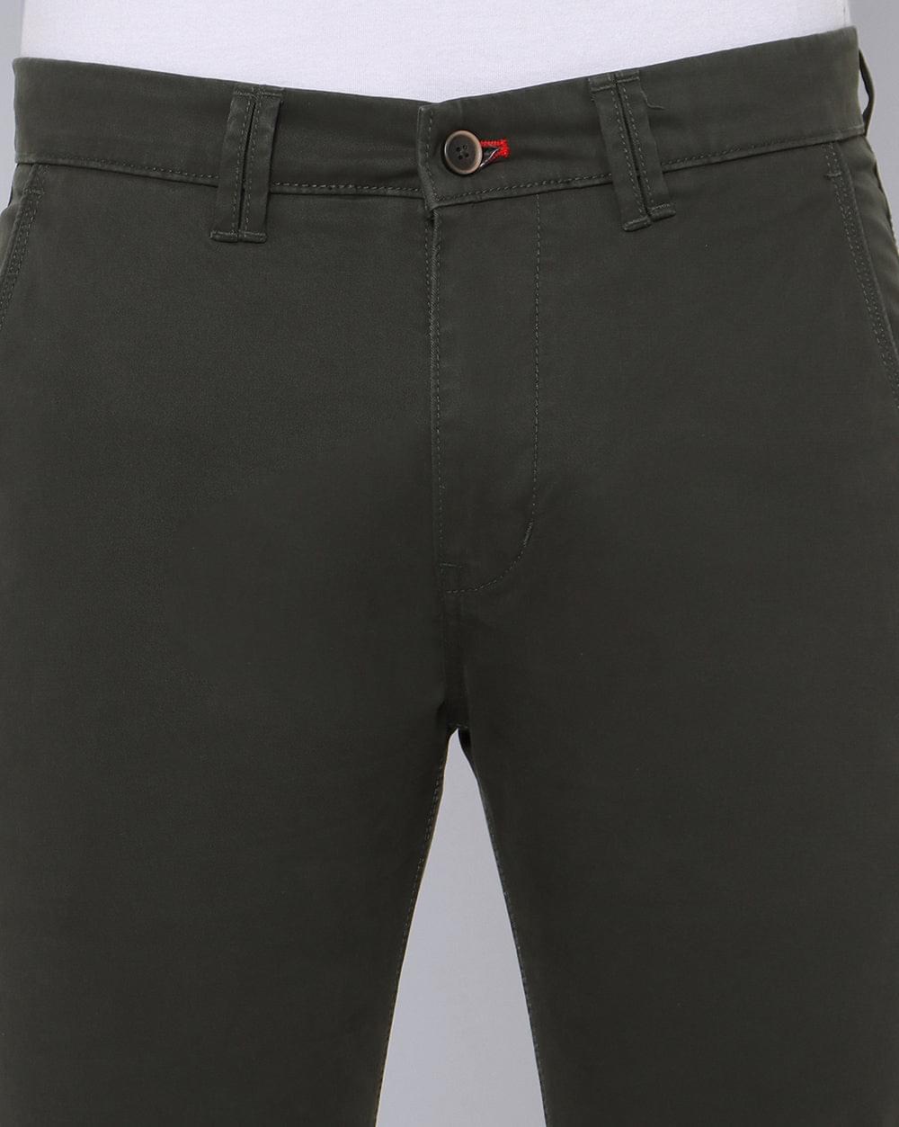 Ankle Fit Trouser-Green